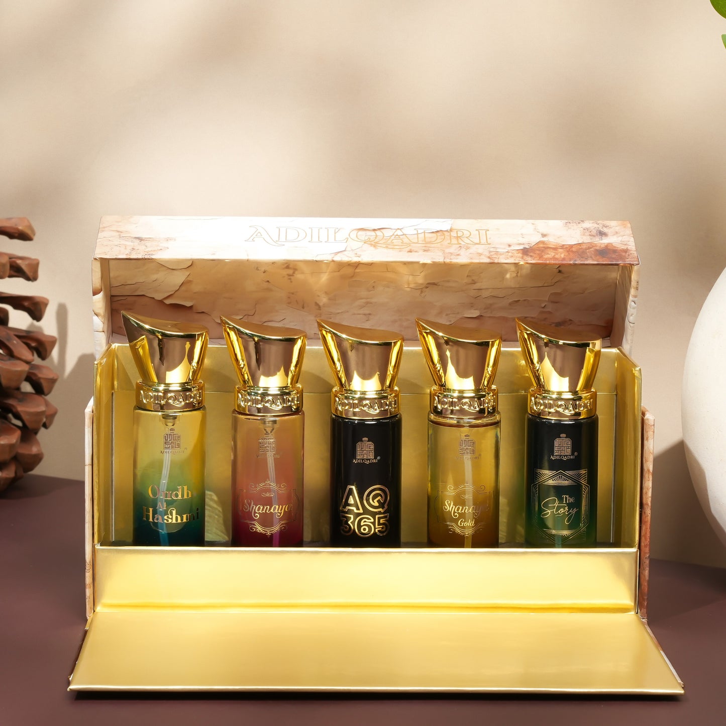 Adilqadri Luxury Perfume Gift Set for Men & Women | 5x50ML| Long Lasting Addictive Scents Eau de Parfum  -  250 ml (For Men & Women)