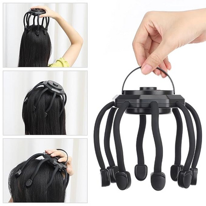 Cordless Electric Scalp & Head Massager– 3 Modes 360° Touch-Button – Portable Stress Relief.